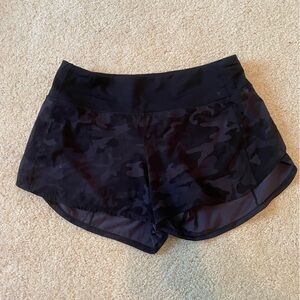 Lululemon Black Camo Women's Shorts